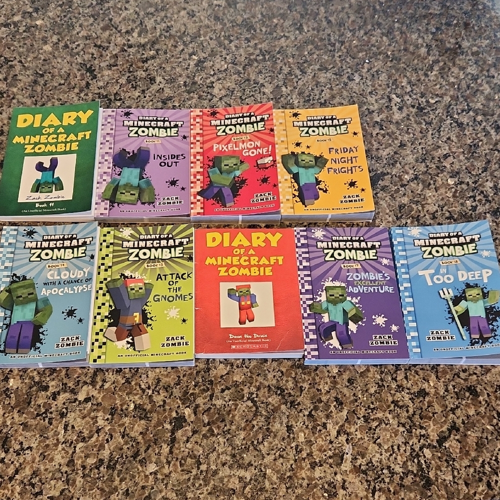 Minecraft Zombie Books 11-18 Summer Reading